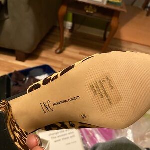 Leopard print suede like under thee inc